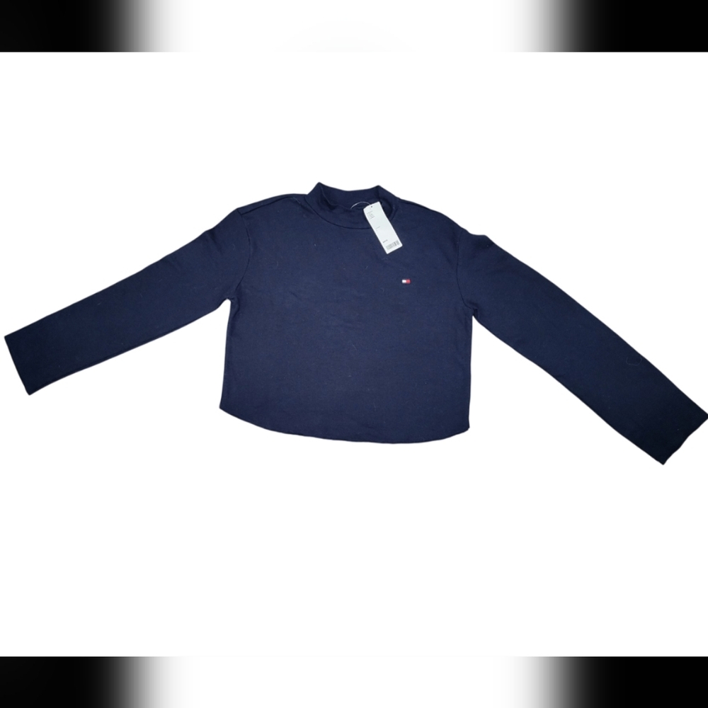 NWT - Tommy Hilfiger Women's Blue Crop Top Sweater - Size Small